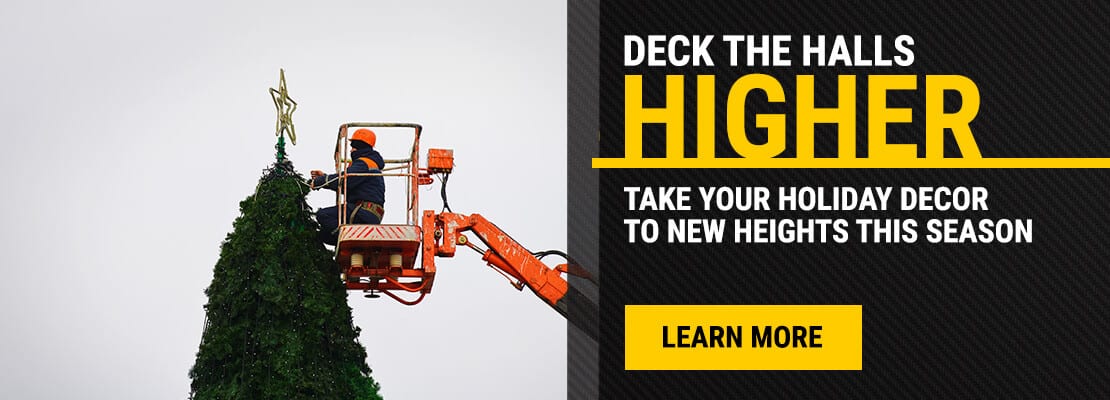 Deck The Halls Higher Aerial Lift Promotional Header